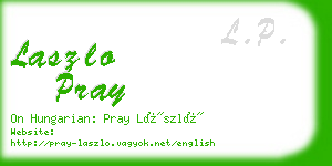 laszlo pray business card